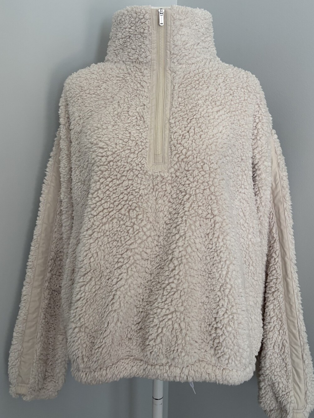 Athleta Cloud Fleece 1/2 Zip Pullover In Ivory M - Picture 6 of 10
